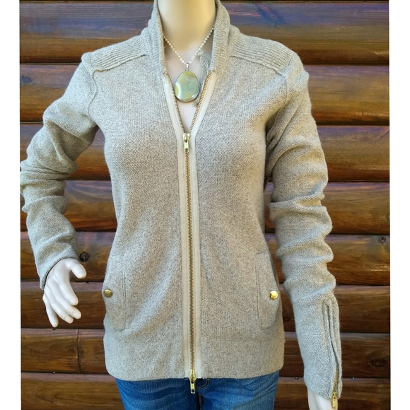 merino wool zip up sweater